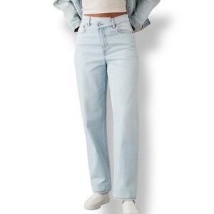 AMERICAN EAGLE Strigid Cotton Highest Rise Baggy Straight X-Over Waist Jeans 16